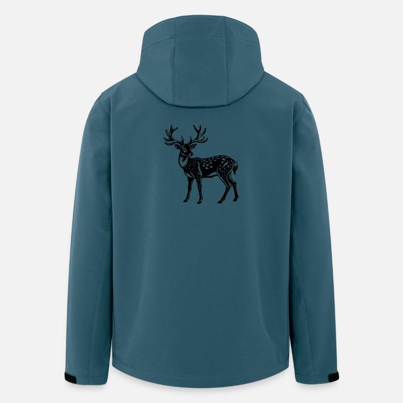 Hirsche - Recycelte Männer Softshell-Jacke von Stanley/Stella - Dunkles Petrol