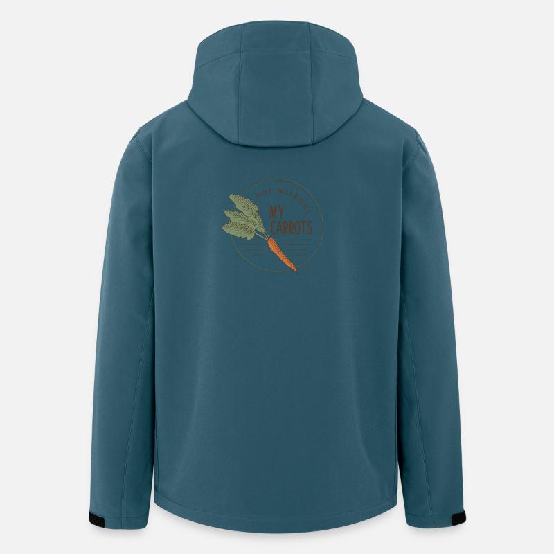 Not without my carrots - botanical design - Recycelte Männer Softshell-Jacke von Stanley/Stella - Dunkles Petrol
