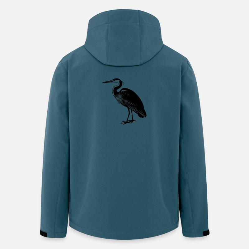 Großer Blauer Reiher - Recycelte Männer Softshell-Jacke von Stanley/Stella - Dunkles Petrol