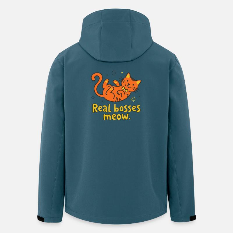 Echte Bosse miauen Katze - Recycelte Männer Softshell-Jacke von Stanley/Stella - Dunkles Petrol