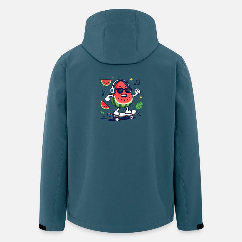 Rhythmische Wassermelone im Skateboarding - Recycelte Männer Softshell-Jacke von Stanley/Stella - Dunkles Petrol