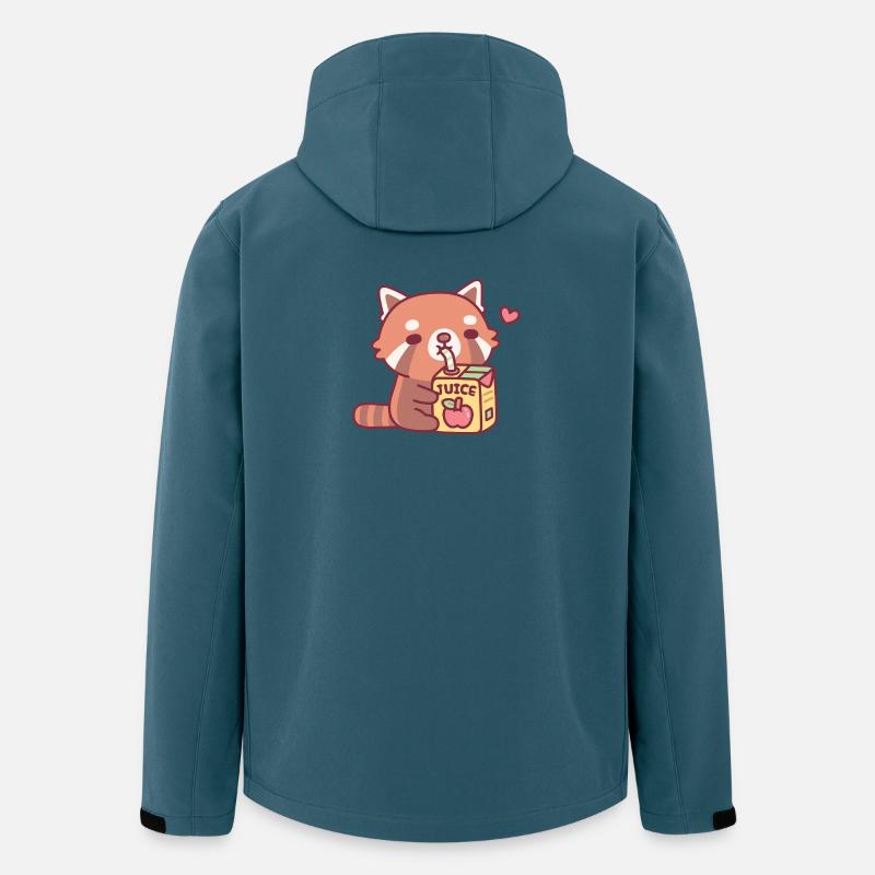 Cute Red Panda Loves Apple Juice - Men’s Recycled Softshell Jacket by Stanley/Stella - stargazer