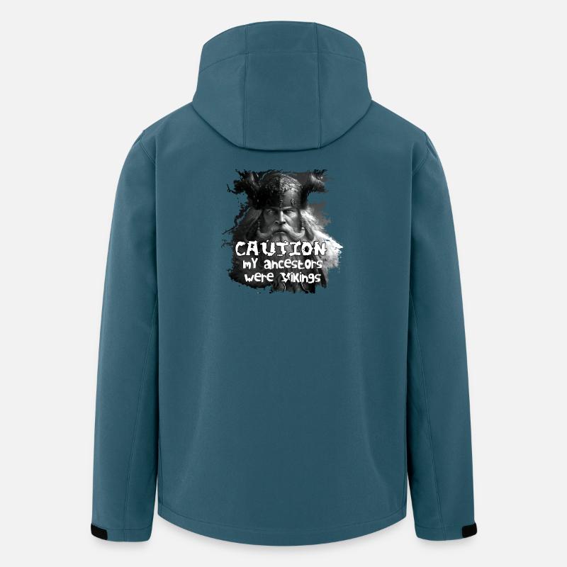 Caution_my_ancestors_were_Vikings - Recycelte Männer Softshell-Jacke von Stanley/Stella - Dunkles Petrol