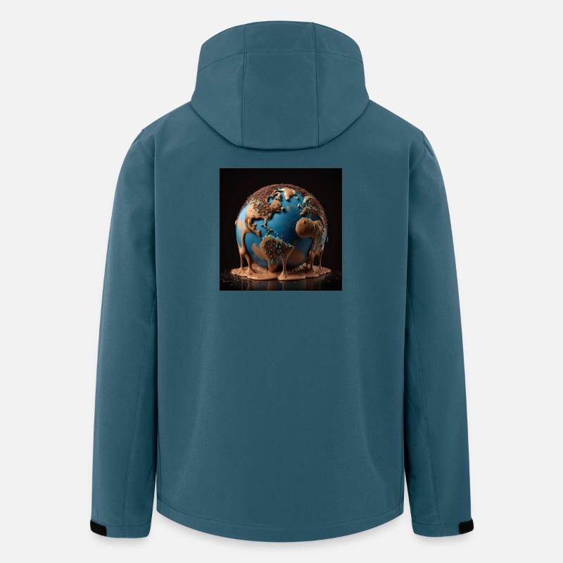 Schmelzende Erde aus Schokolade - Recycelte Männer Softshell-Jacke von Stanley/Stella - Dunkles Petrol