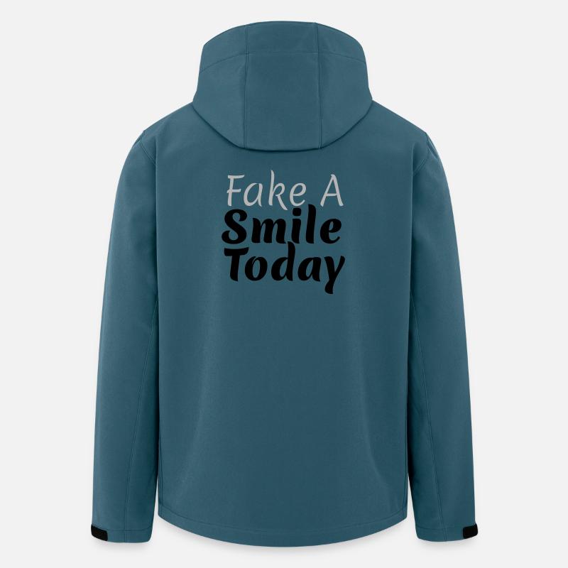 Fake A Smile Today - Recycelte Männer Softshell-Jacke von Stanley/Stella - Dunkles Petrol