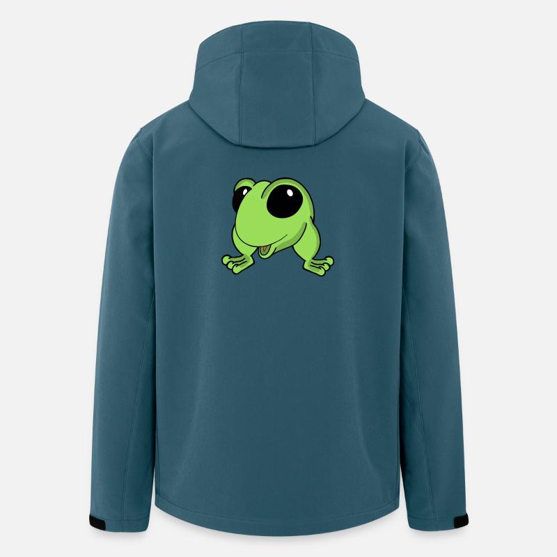 Lime Frog Cartoon Cheer - Men’s Recycled Softshell Jacket by Stanley/Stella - stargazer