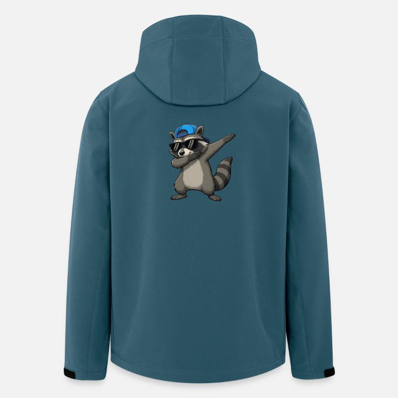 Dabbing Waschbär Streetwear - Recycelte Männer Softshell-Jacke von Stanley/Stella - Dunkles Petrol