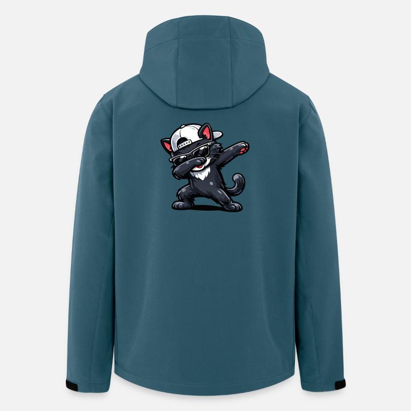 Dabbing Cat - Recycelte Männer Softshell-Jacke von Stanley/Stella - Dunkles Petrol