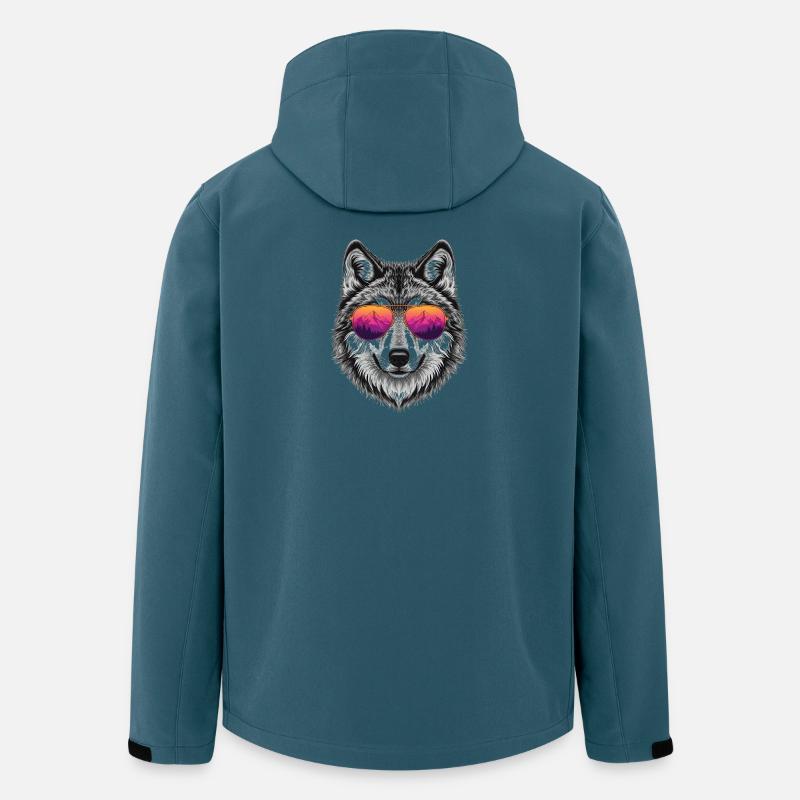 Cool Wolf with Sunglasses Graphic Tee - Men’s Recycled Softshell Jacket by Stanley/Stella - stargazer