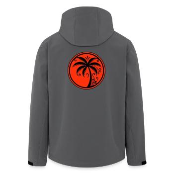 Palm tree icon beach - Men’s Recycled Softshell Jacket by Stanley/Stella - stargazer - Back - AI Model Male 185 light (185cm)