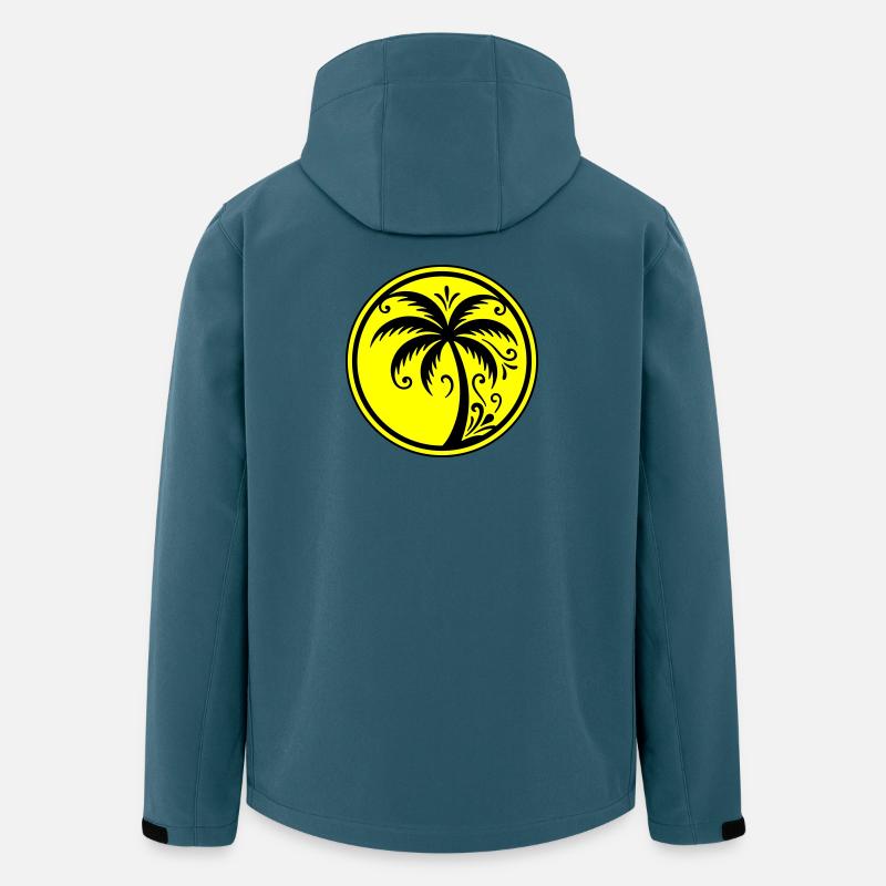 Palme Symbol Strand - Recycelte Männer Softshell-Jacke von Stanley/Stella - Dunkles Petrol