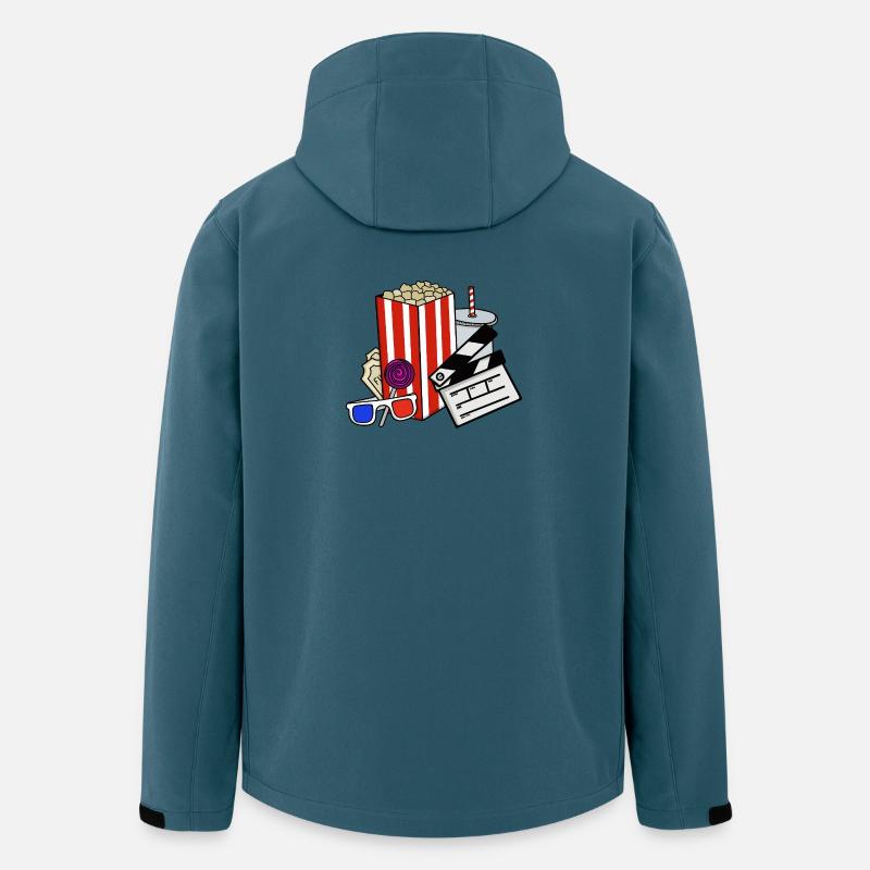 Retro-Kino-Snack-Collage - Recycelte Männer Softshell-Jacke von Stanley/Stella - Dunkles Petrol