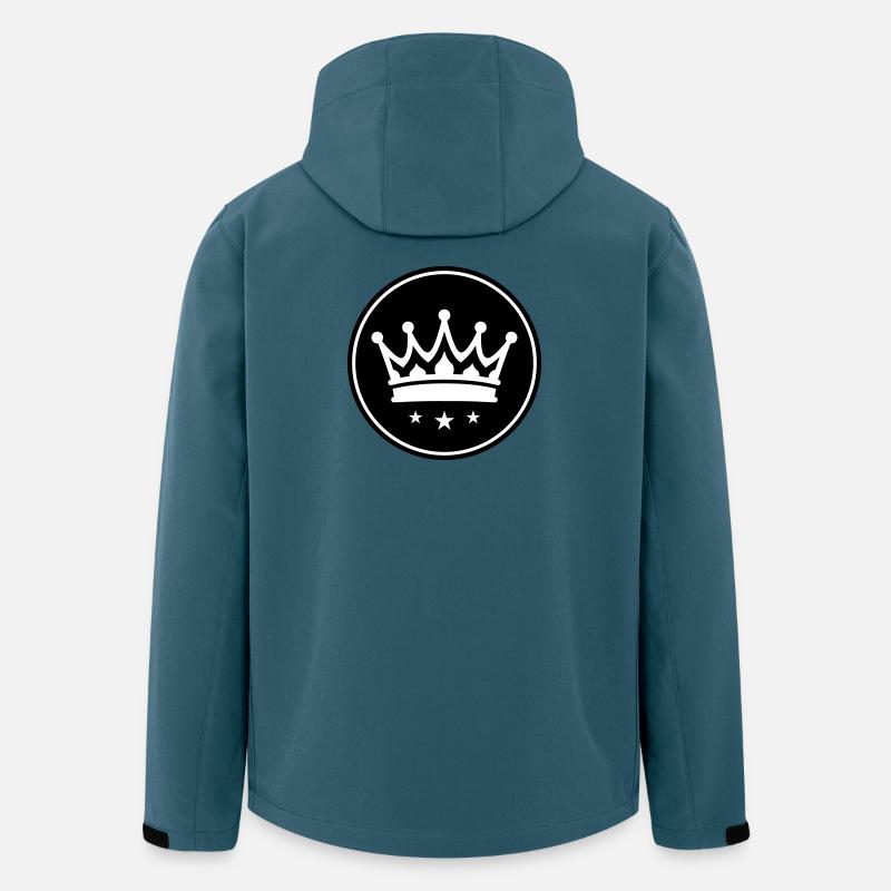 Krone Symbol - Recycelte Männer Softshell-Jacke von Stanley/Stella - Dunkles Petrol