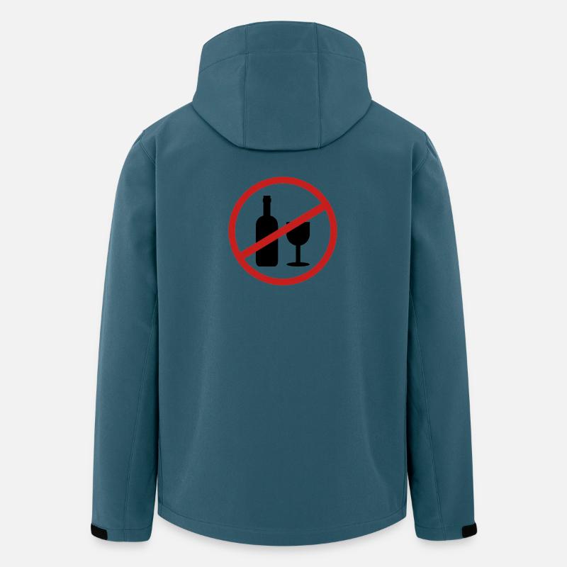 Kein Alkohol - Recycelte Männer Softshell-Jacke von Stanley/Stella - Dunkles Petrol