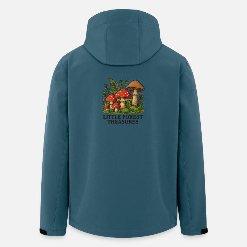 Kleiner Waldschatz Pilze - Recycelte Männer Softshell-Jacke von Stanley/Stella - Dunkles Petrol