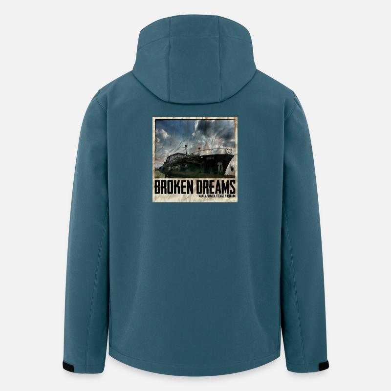 Broken Dreams Boat Art Belgium - Recycelte Männer Softshell-Jacke von Stanley/Stella - Dunkles Petrol