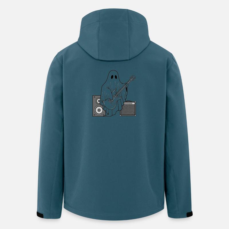 Geist spielt E-Bassgitarre – Halloween - Recycelte Männer Softshell-Jacke von Stanley/Stella - Dunkles Petrol