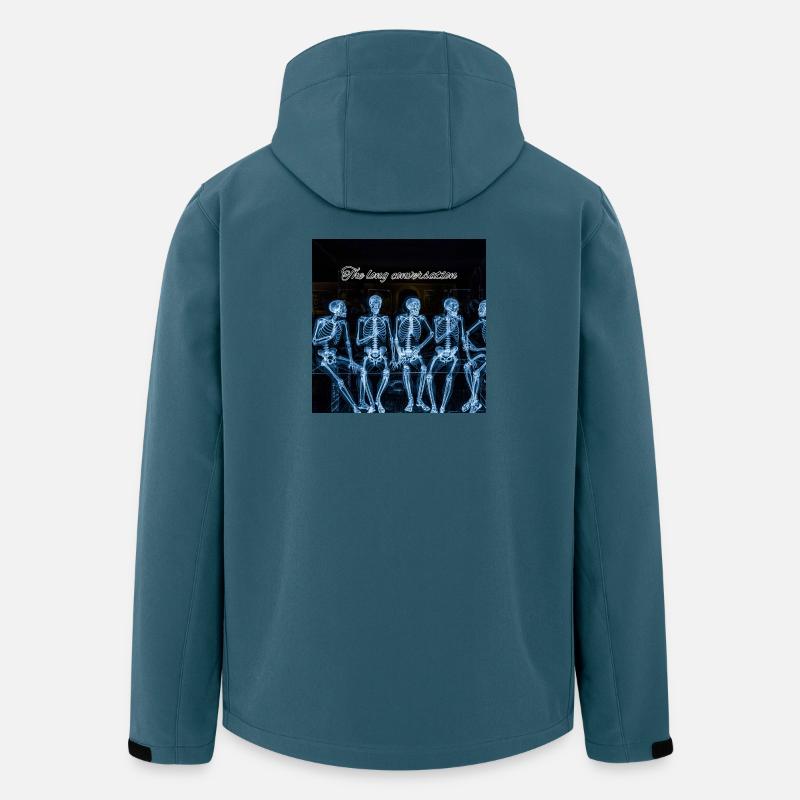 Long Talks : Rangée des Squelettes - Veste softshell homme en polyester recyclé Stanley/Stella - bleu pétrole foncé