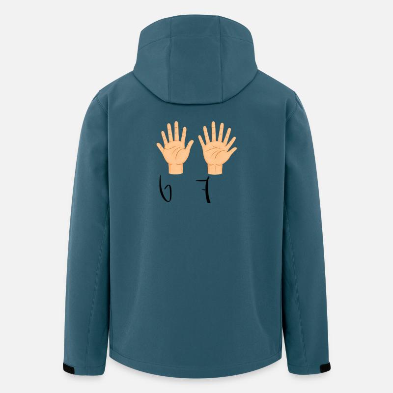 Double Open Hands Illustration - Men’s Recycled Softshell Jacket by Stanley/Stella - stargazer