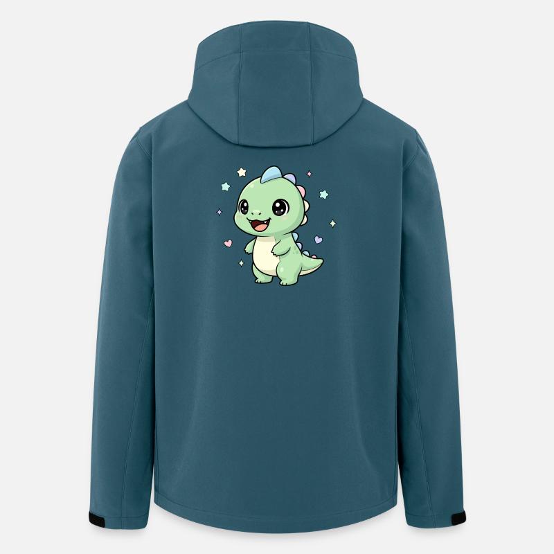 Pastell Dino Sternenzauber - Recycelte Männer Softshell-Jacke von Stanley/Stella - Dunkles Petrol