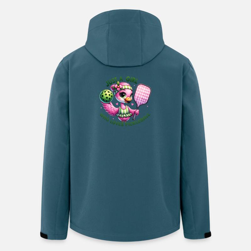 Mädchen liebt Pickleball - Recycelte Männer Softshell-Jacke von Stanley/Stella - Dunkles Petrol