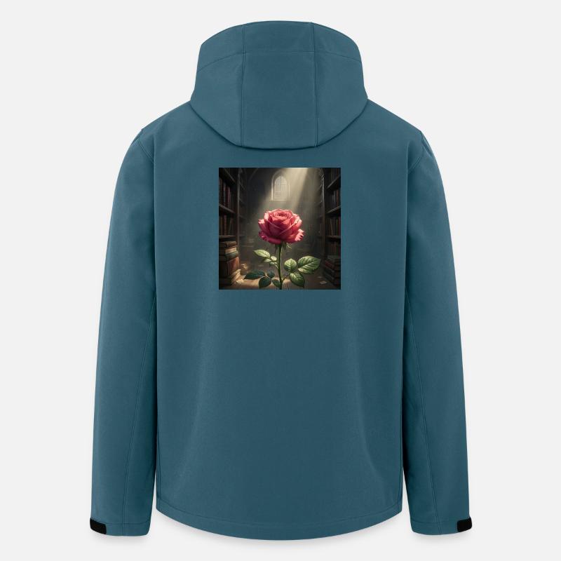 Rose im Licht der Bibliothek - Recycelte Männer Softshell-Jacke von Stanley/Stella - Dunkles Petrol