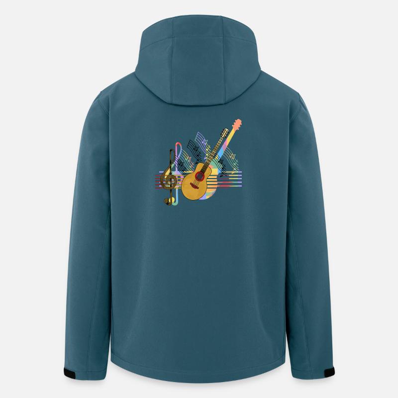 Gitarre - Recycelte Männer Softshell-Jacke von Stanley/Stella - Dunkles Petrol