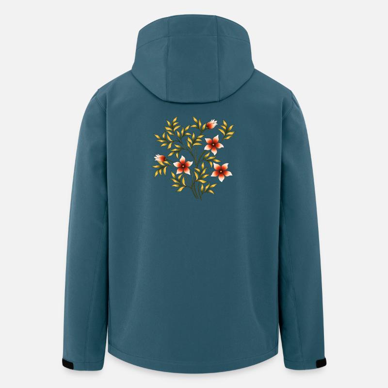 Blumen - Recycelte Männer Softshell-Jacke von Stanley/Stella - Dunkles Petrol