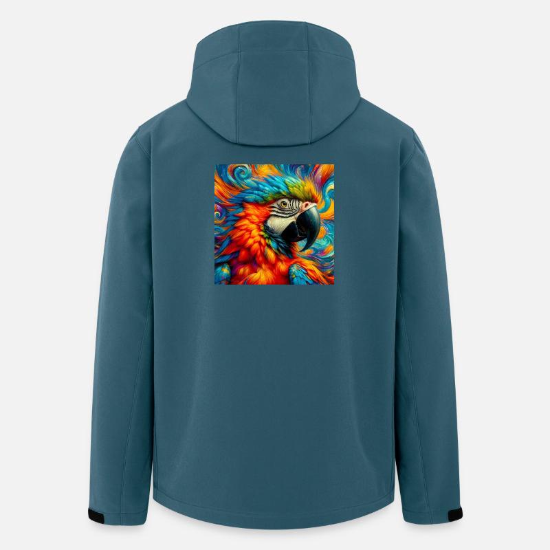perroquet - Veste softshell homme en polyester recyclé Stanley/Stella - bleu pétrole foncé