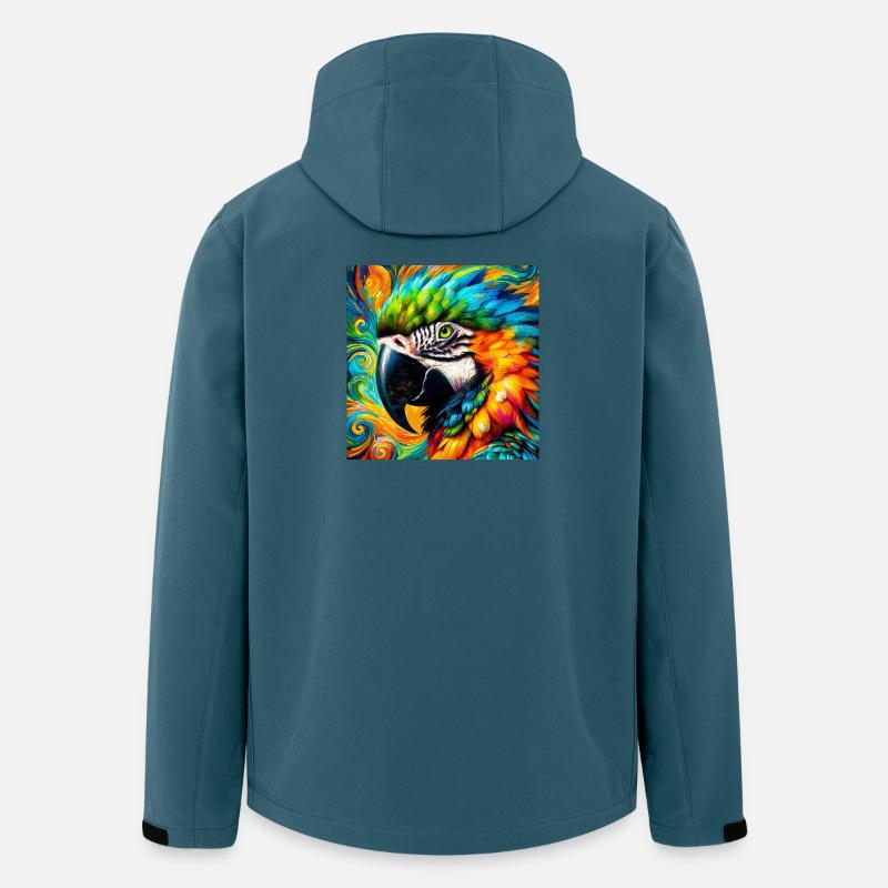 perroquet - Veste softshell homme en polyester recyclé Stanley/Stella - bleu pétrole foncé
