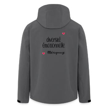 Ménopause Émotions - Veste softshell homme en polyester recyclé Stanley/Stella -  - Dos - AI Model Male 185 light (185cm)
