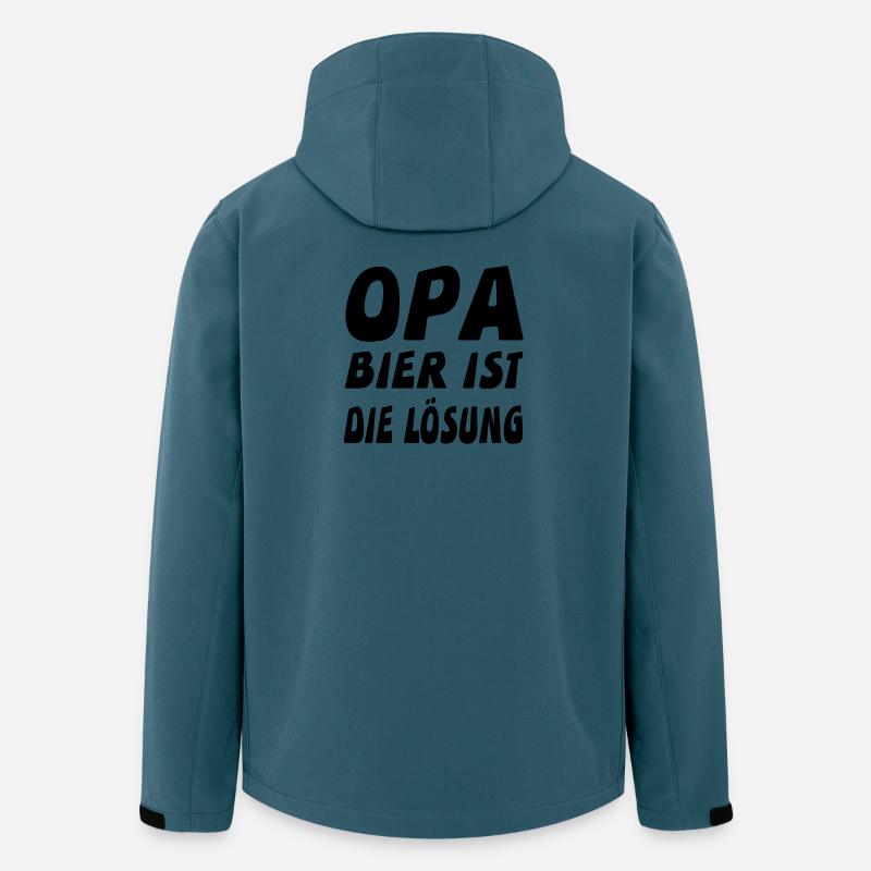 Opa - Recycelte Männer Softshell-Jacke von Stanley/Stella - Dunkles Petrol