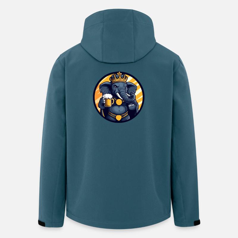 Elefant Bier Lustig - Recycelte Männer Softshell-Jacke von Stanley/Stella - Dunkles Petrol