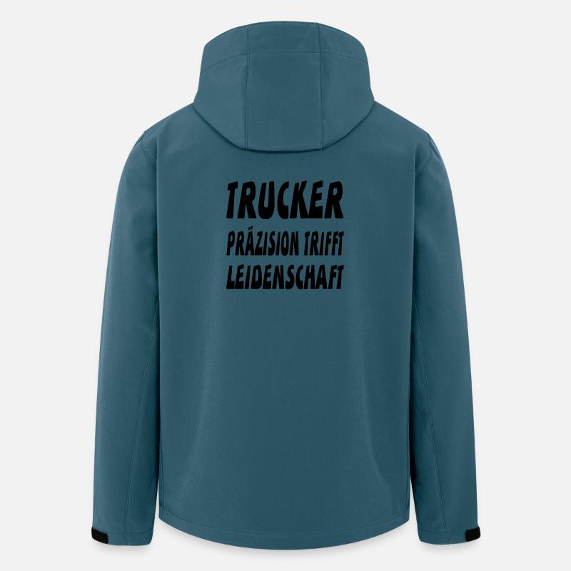 Trucker - Recycelte Männer Softshell-Jacke von Stanley/Stella - Dunkles Petrol