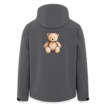 ours en peluche, nounours, animal en peluche - Veste softshell homme en polyester recyclé Stanley/Stella - bleu pétrole foncé - Dos - AI Model Male 185 light (185cm)