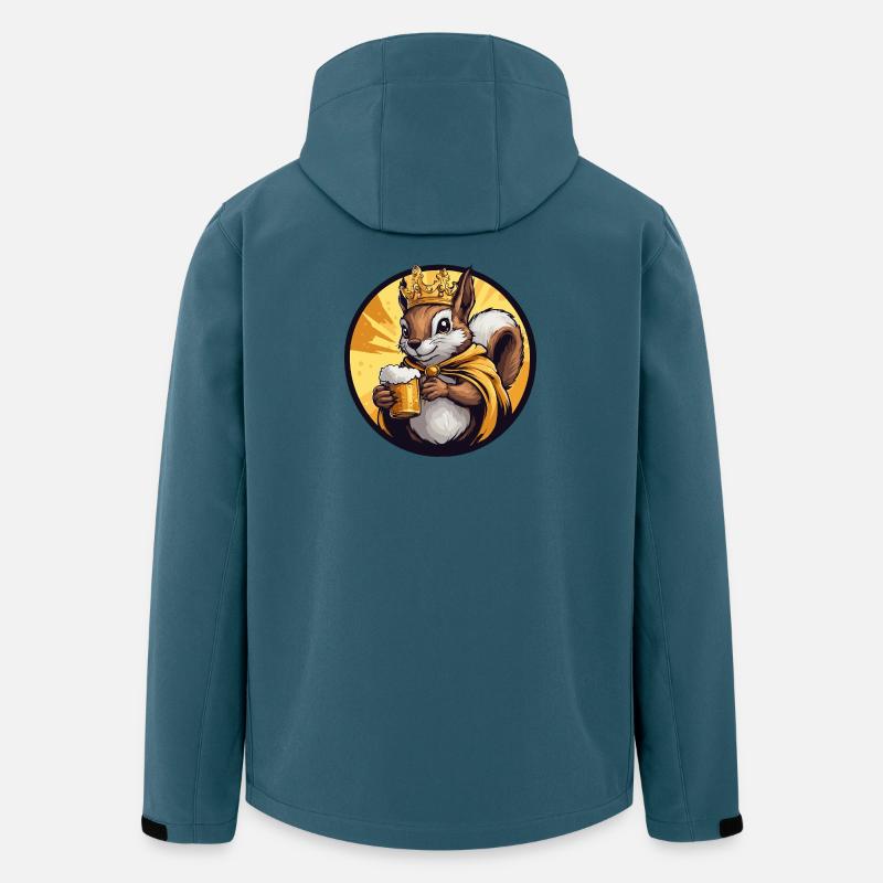 Eichhörnchen Bier Lustig - Recycelte Männer Softshell-Jacke von Stanley/Stella - Dunkles Petrol