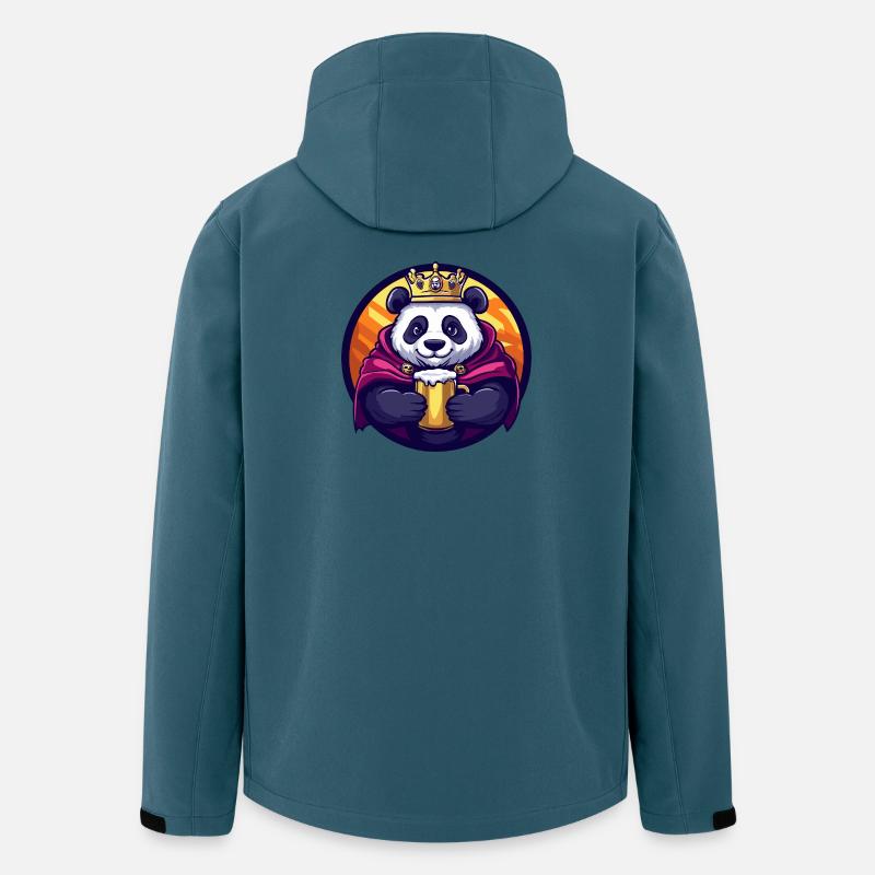 Panda Bier Lustig - Recycelte Männer Softshell-Jacke von Stanley/Stella - Dunkles Petrol