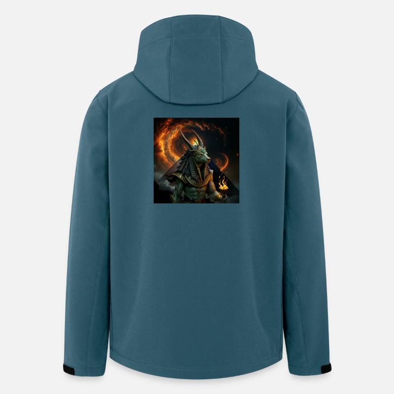 Anubis: Feuerkrieger - Recycelte Männer Softshell-Jacke von Stanley/Stella - Dunkles Petrol