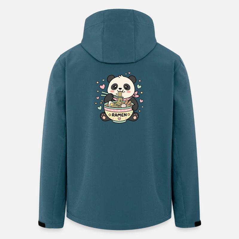 Kawaii Panda Ramen - Recycelte Männer Softshell-Jacke von Stanley/Stella - Dunkles Petrol