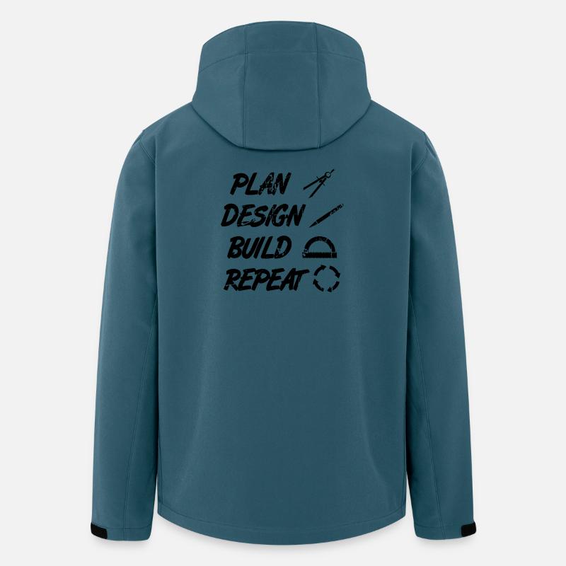 Plan Design Build Repeat - Men’s Recycled Softshell Jacket by Stanley/Stella - stargazer