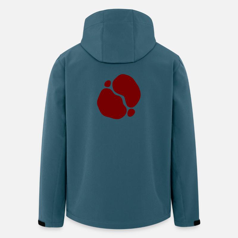 Red Organic Shapes Transparent Design - Men’s Recycled Softshell Jacket by Stanley/Stella - stargazer
