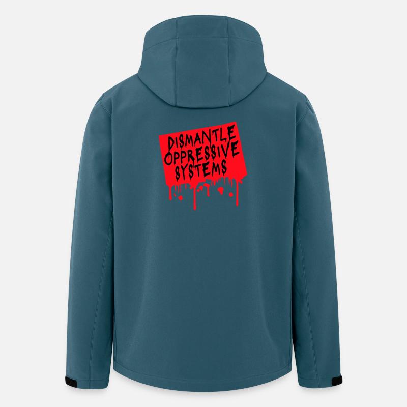 Dismantle Oppressive Systems Activism Statement - Men’s Recycled Softshell Jacket by Stanley/Stella - stargazer