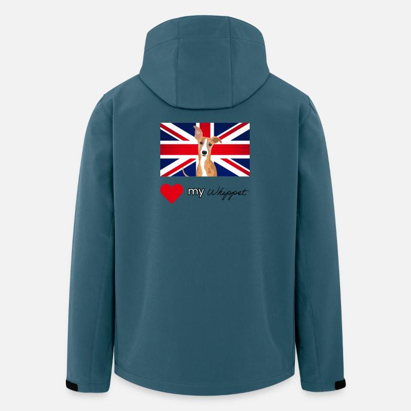 LUVMYWHIPPET (texte noir, Vibrant) - Veste softshell homme en polyester recyclé Stanley/Stella - bleu pétrole foncé