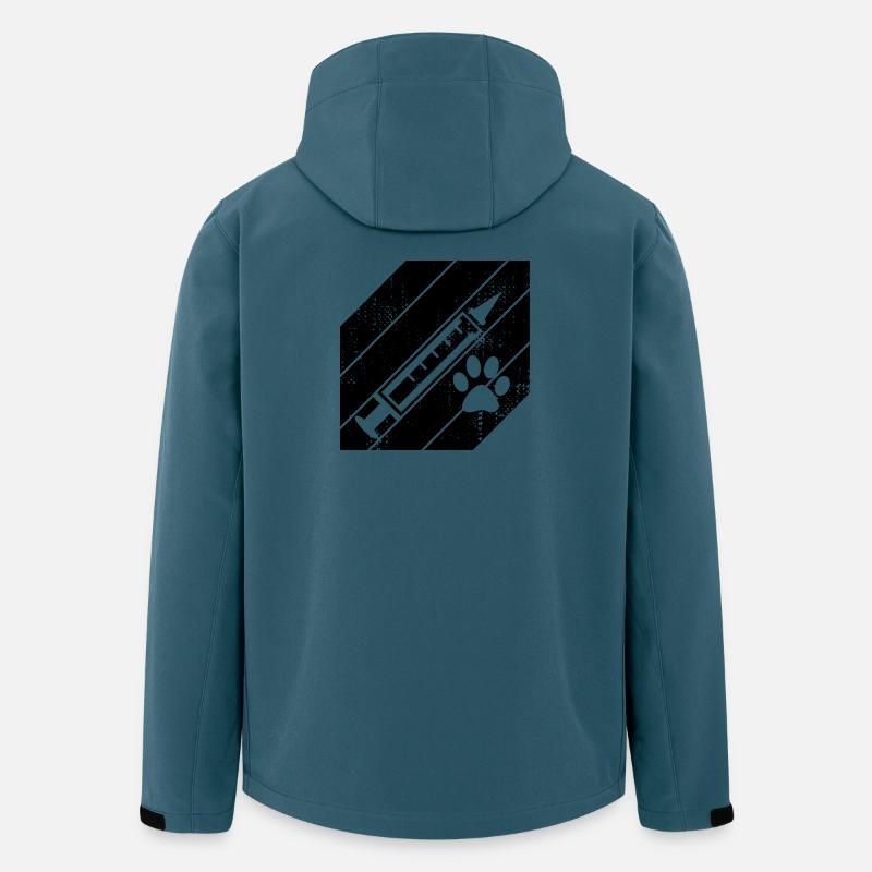 Seringue - Veste softshell homme en polyester recyclé Stanley/Stella - bleu pétrole foncé