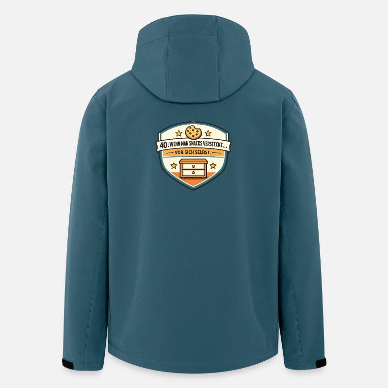 40er Snackversteck Badge - Recycelte Männer Softshell-Jacke von Stanley/Stella - Dunkles Petrol