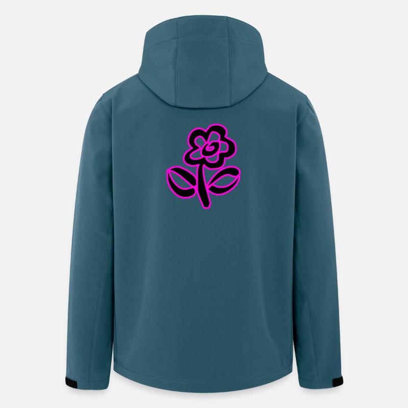 Fleur - Veste softshell homme en polyester recyclé Stanley/Stella - bleu pétrole foncé
