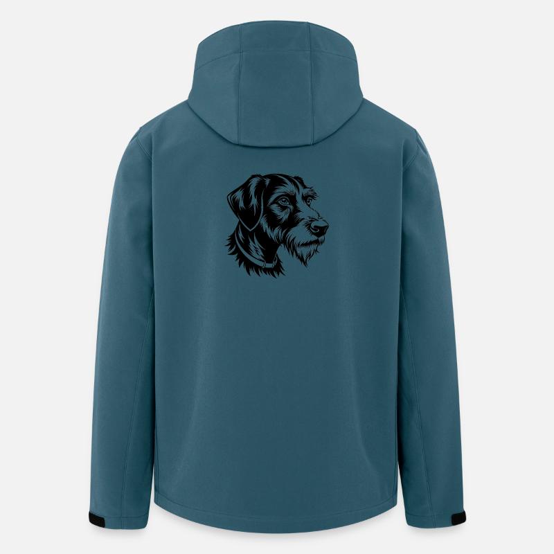 Deutscher Drahthaar-Pointer - Recycelte Männer Softshell-Jacke von Stanley/Stella - Dunkles Petrol
