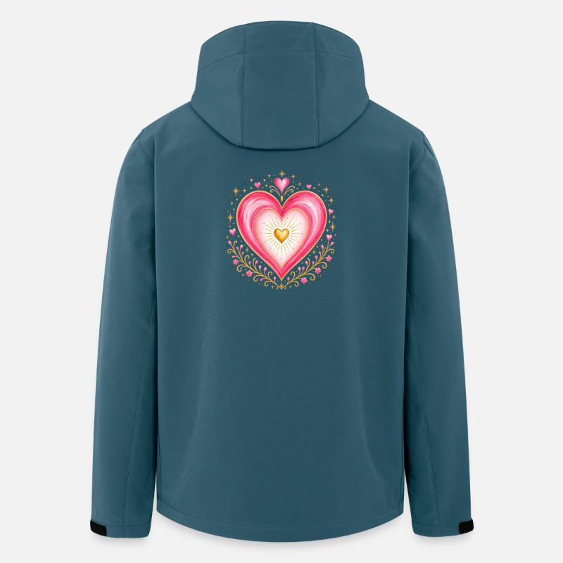 Heart pink gold - Men’s Recycled Softshell Jacket by Stanley/Stella - stargazer