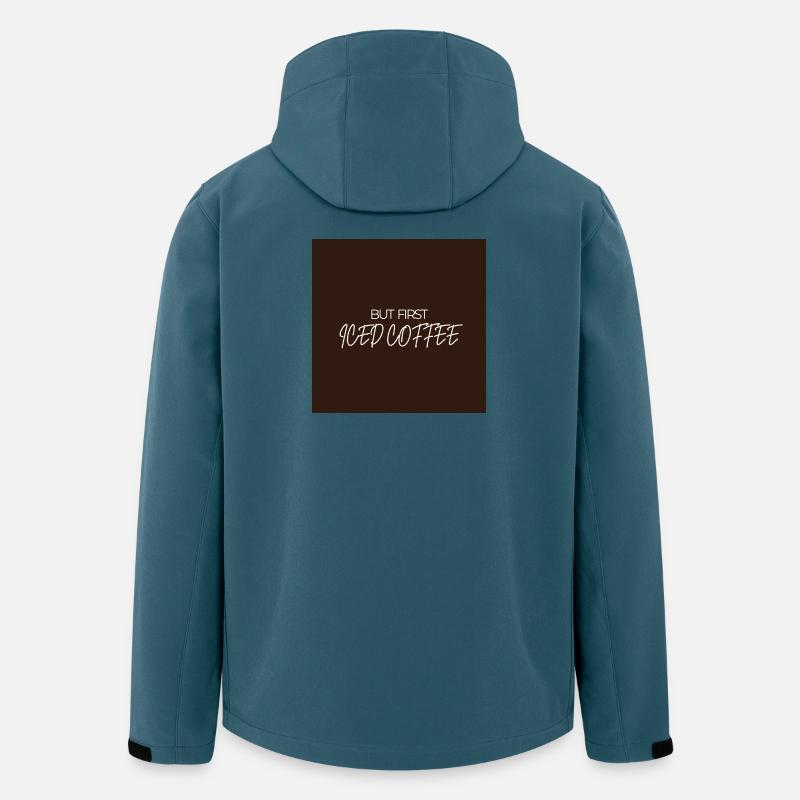 "ABER ZUERST EISKAFFEE" Grafik-Te-Design - Recycelte Männer Softshell-Jacke von Stanley/Stella - Dunkles Petrol