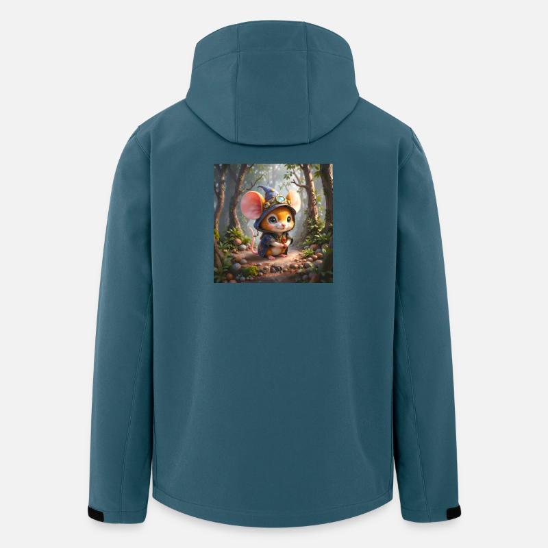 Leuchtender Waldmagier-Maus - Recycelte Männer Softshell-Jacke von Stanley/Stella - Dunkles Petrol